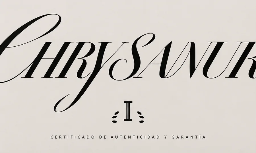 Certificado de autenticidad y garantía Chrysanur
